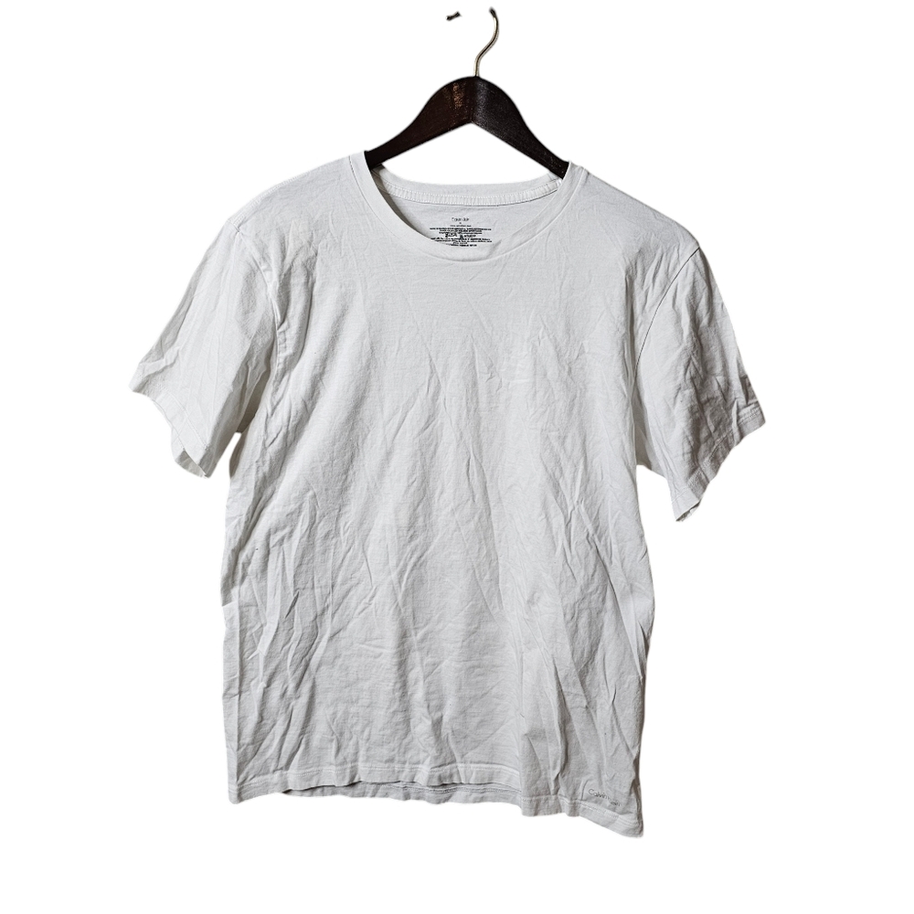 Calvin Klein Men's Crew Neck T-Shirt - White - Size Medium - Picture 2 of 5